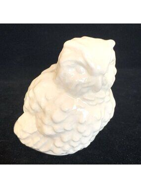 Vintage Goebel White Owl Figurine Porcelain Bird TMK 5 West Germany 3.25"